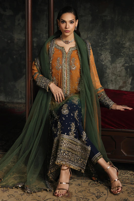 3PC EMBROIDERED DYED CHIFFON CA26-02