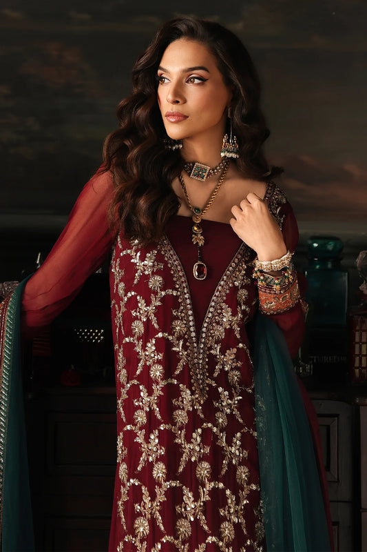 3PC EMBROIDERED DYED CHIFFON CA26-05