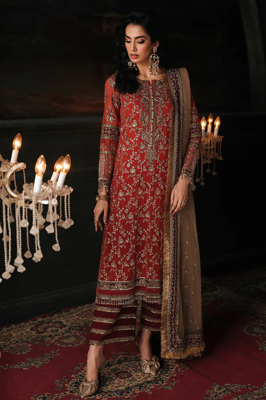 3PC EMBROIDERED DYED CHIFFON CA26-03