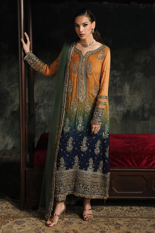 3PC EMBROIDERED DYED CHIFFON CA26-02
