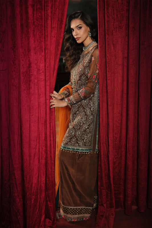3PC EMBROIDERED DYED CHIFFON CA26-07