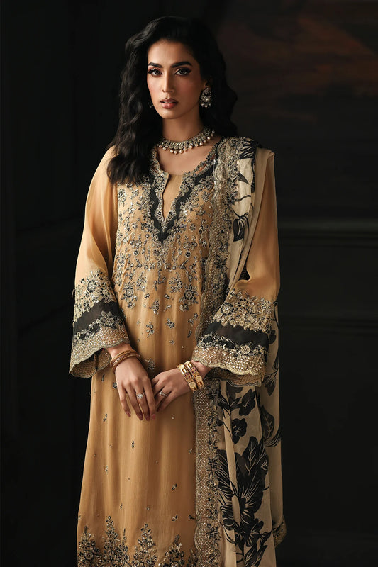3PC EMBROIDERED DYED CHIFFON CA26-06